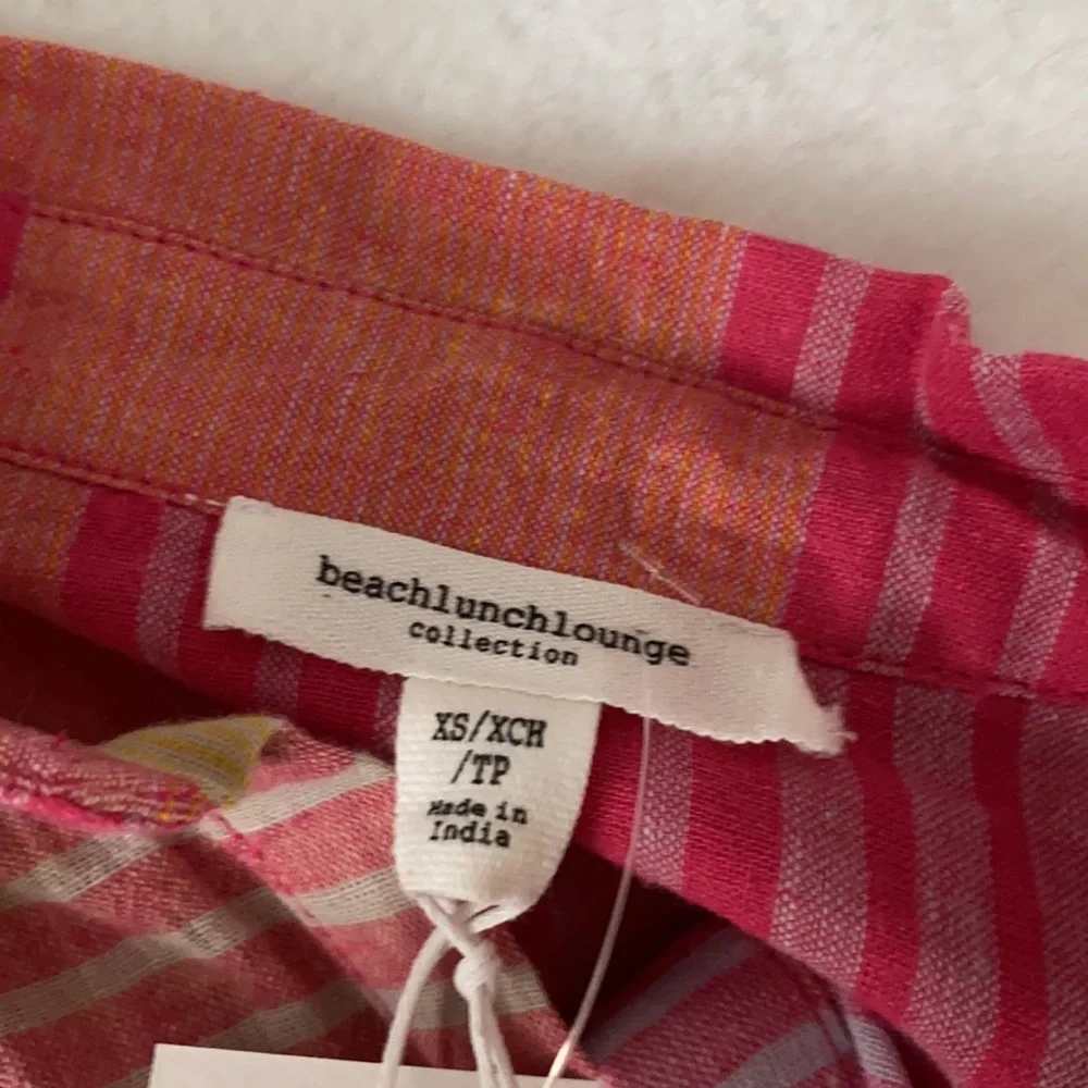 beachlunchlounge spencer shirt made with linen size XS - Picture 11 of 13